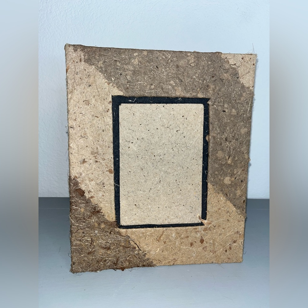 Handmade Natural Fiber Paper Table Top Photo Frame Mixed Media Paper EcoFriendly